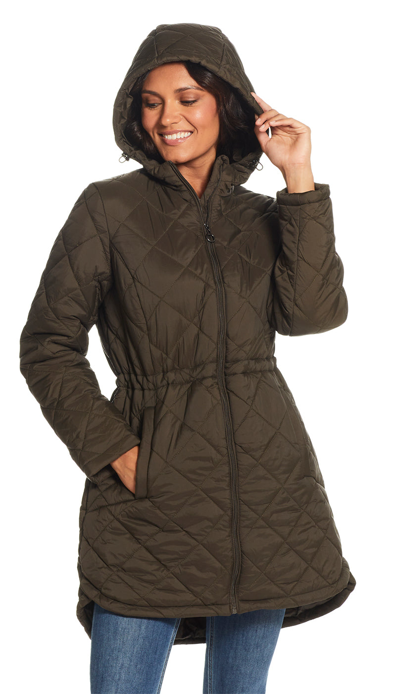 QUILTED HOODED ANORAK