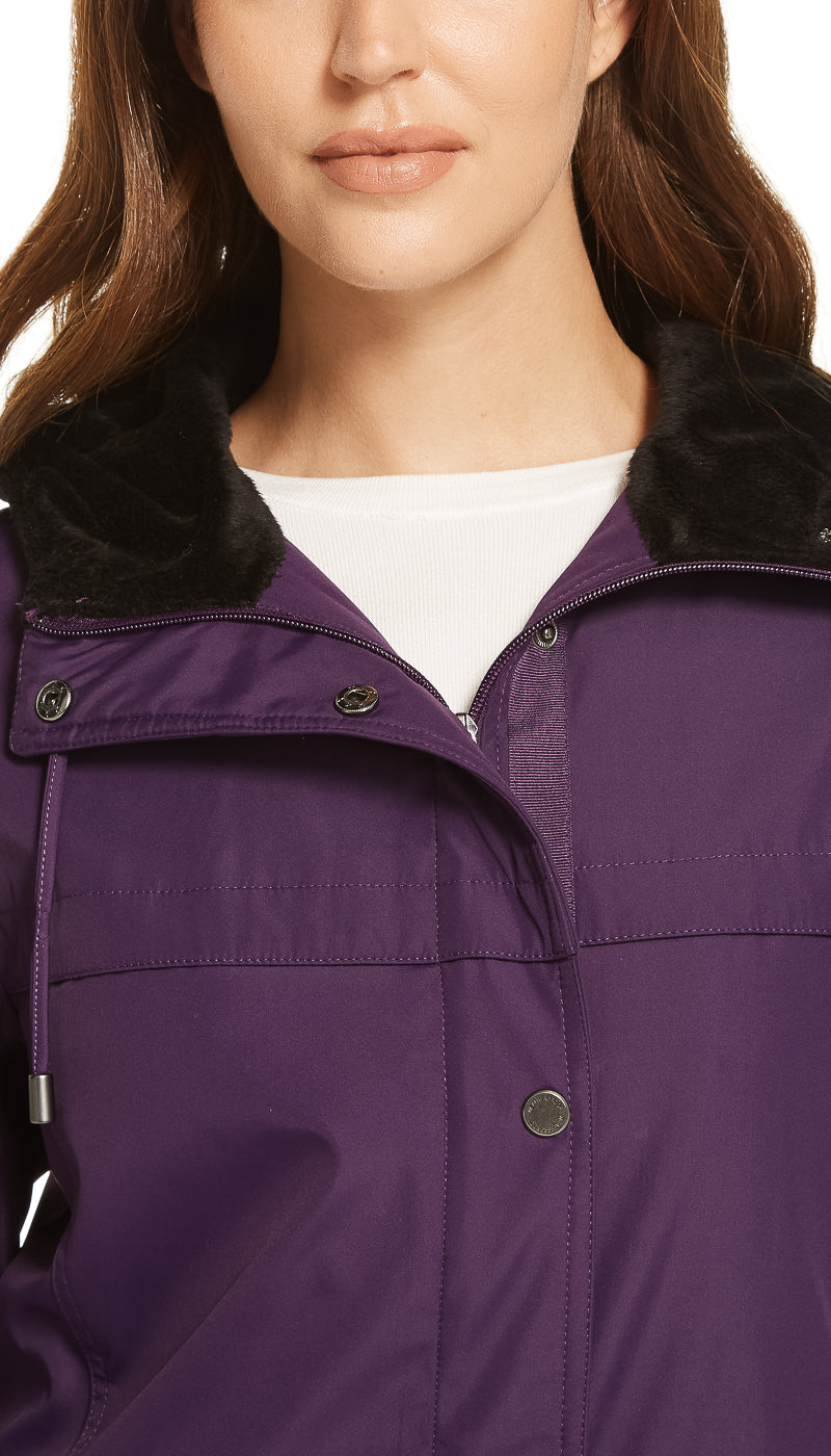 CASUAL HOODED A-LINE JACKET