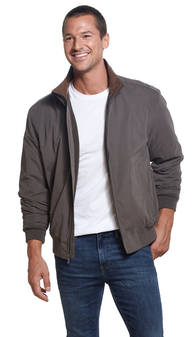 MICROFIBER FLEECE LINED BOMBER JACKET