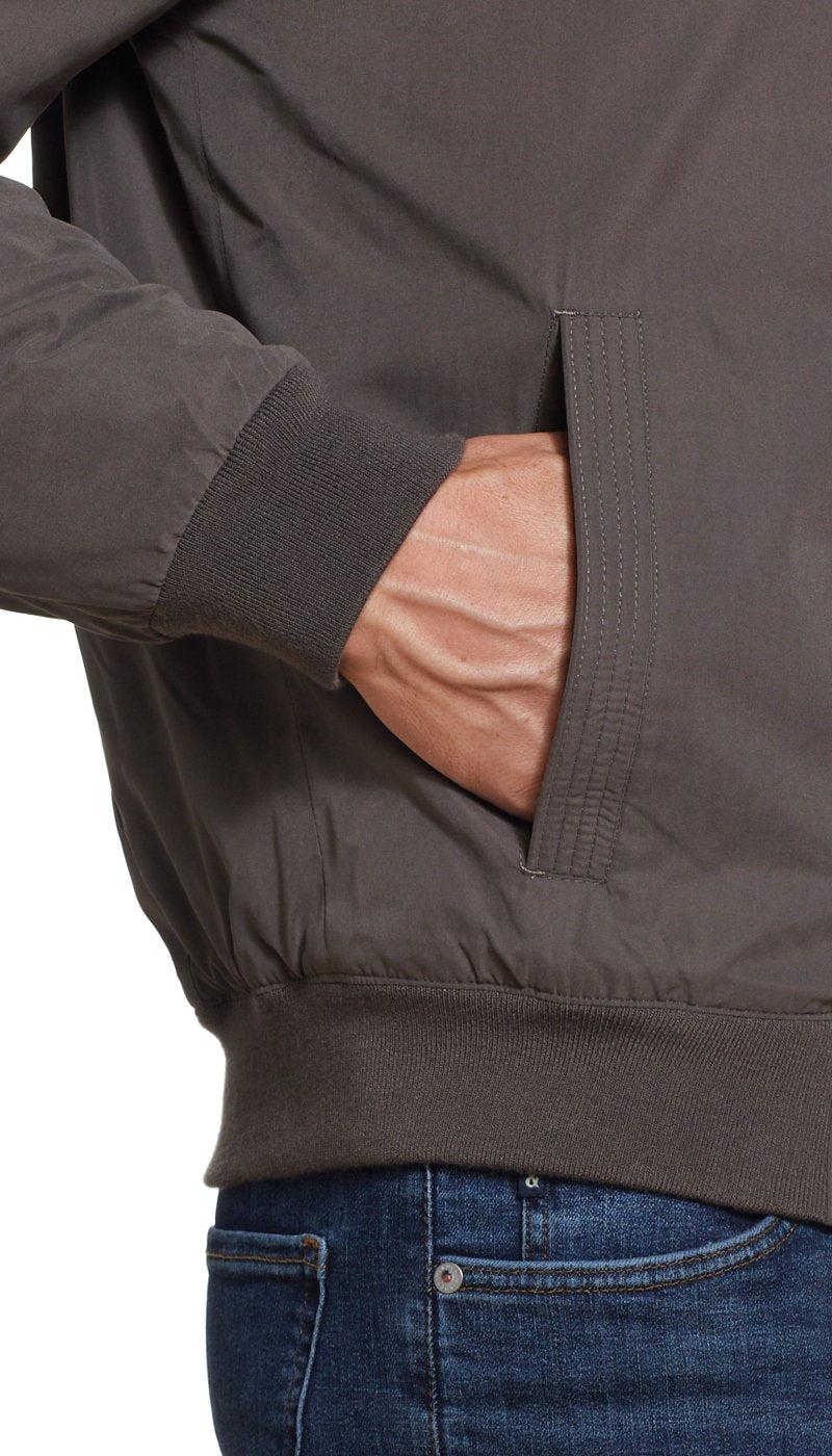 MICROFIBER FLEECE LINED BOMBER JACKET