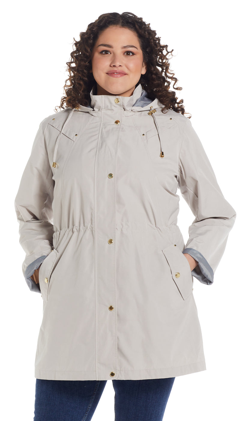 HOODED ANORAK WITH TURN BACK CUFFS