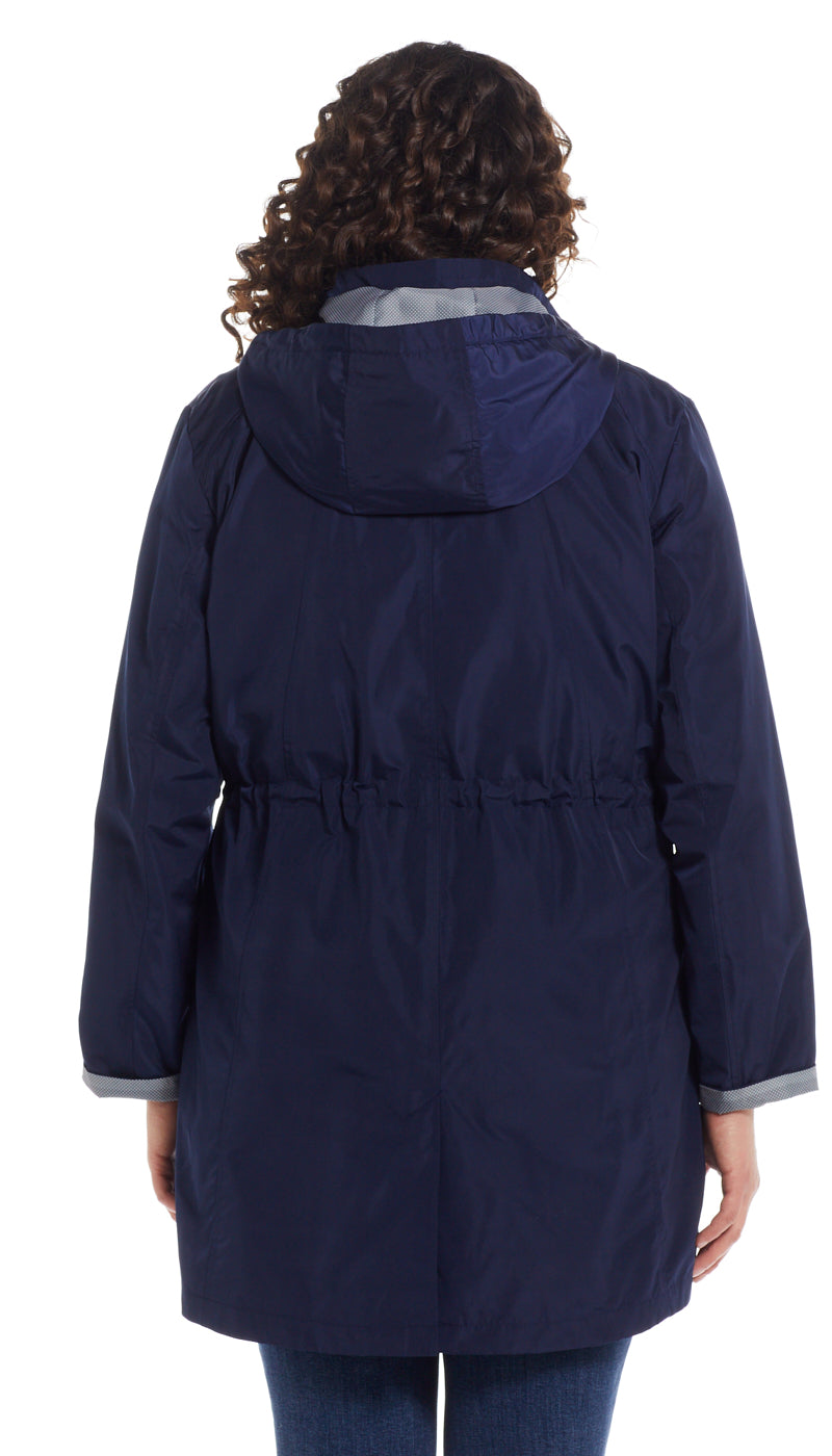 HOODED ANORAK WITH TURN BACK CUFFS