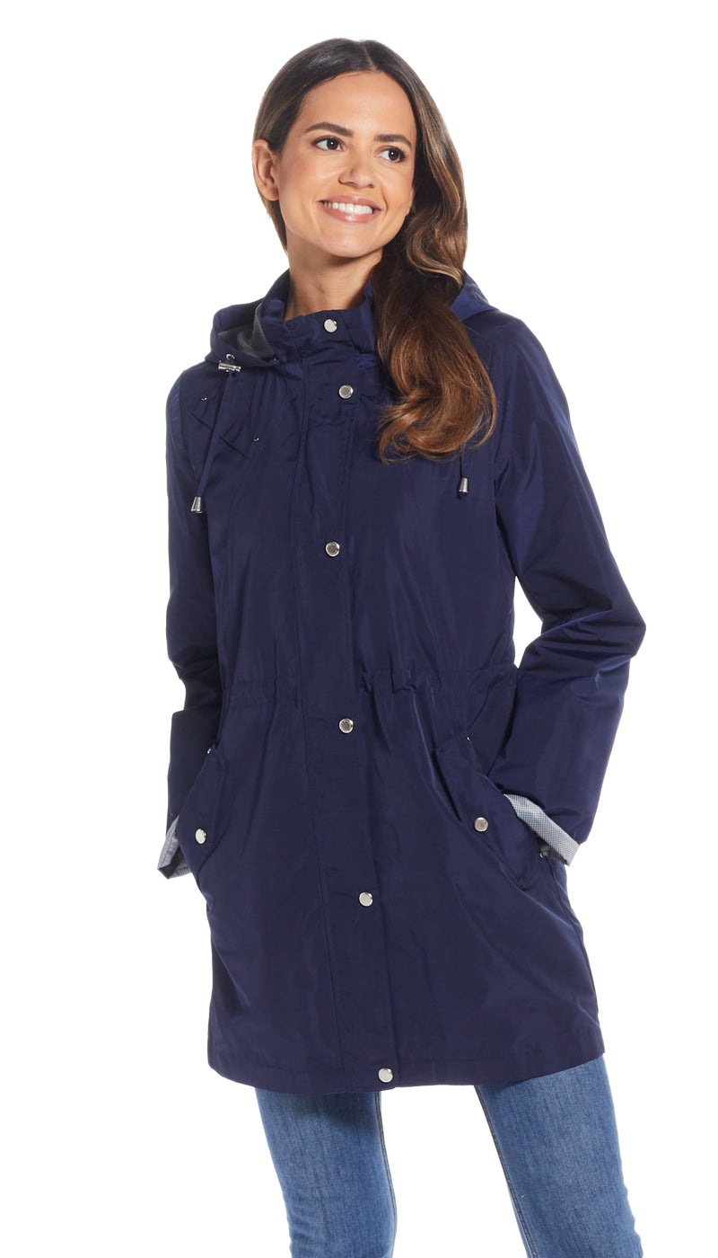 HOODED ANORAK WITH TURN BACK CUFFS