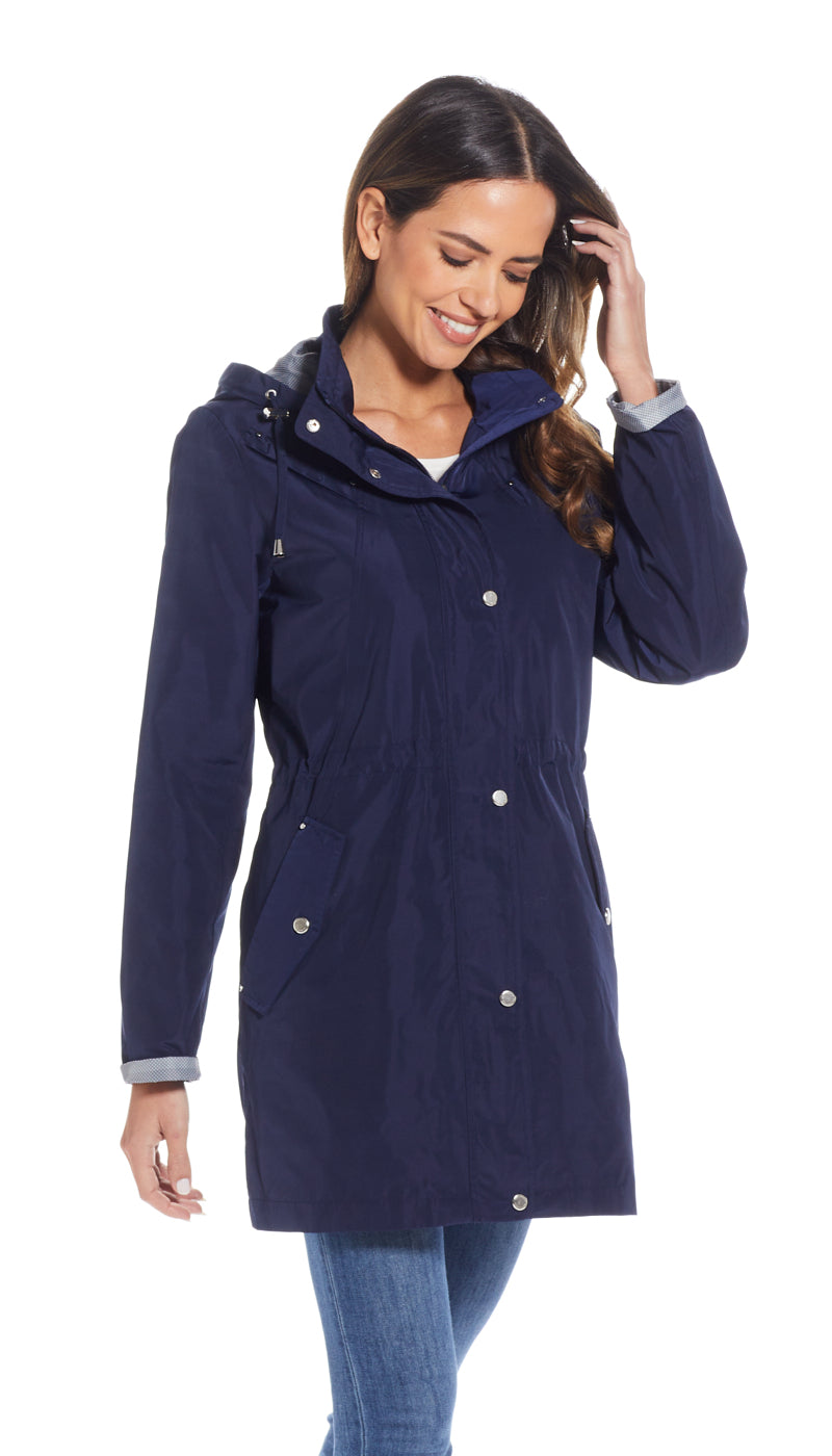 HOODED ANORAK WITH TURN BACK CUFFS