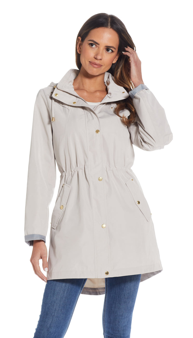 HOODED ANORAK WITH TURN BACK CUFFS