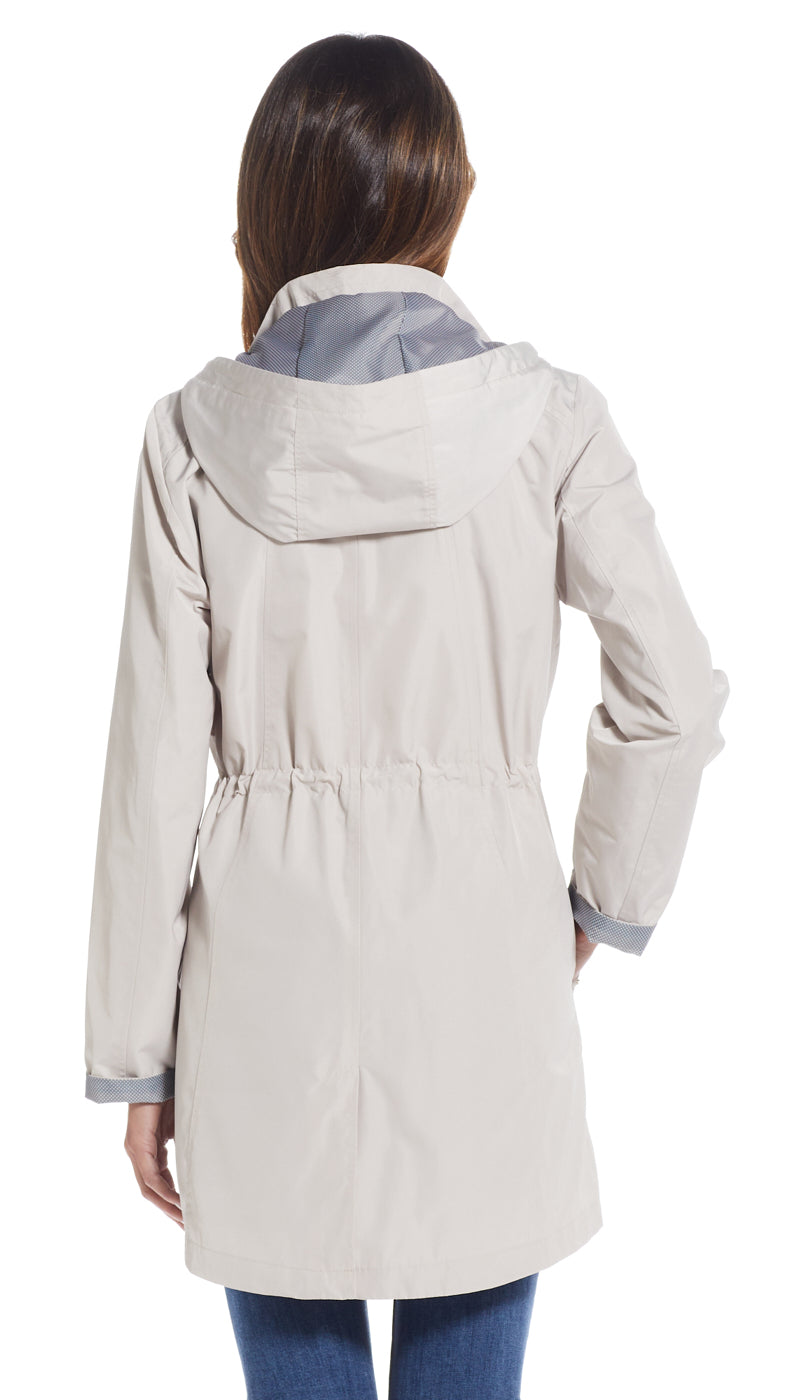 HOODED ANORAK WITH TURN BACK CUFFS