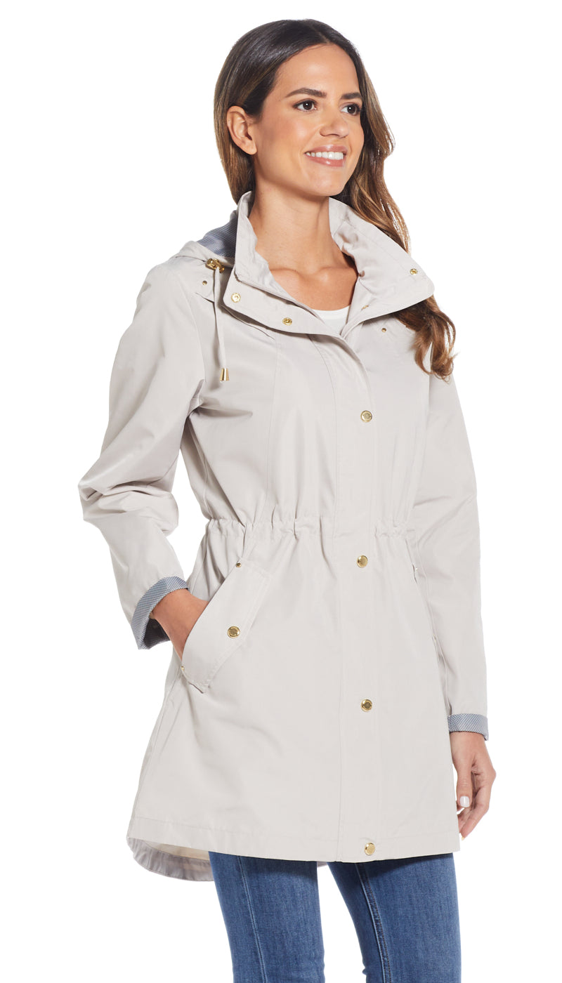 HOODED ANORAK WITH TURN BACK CUFFS