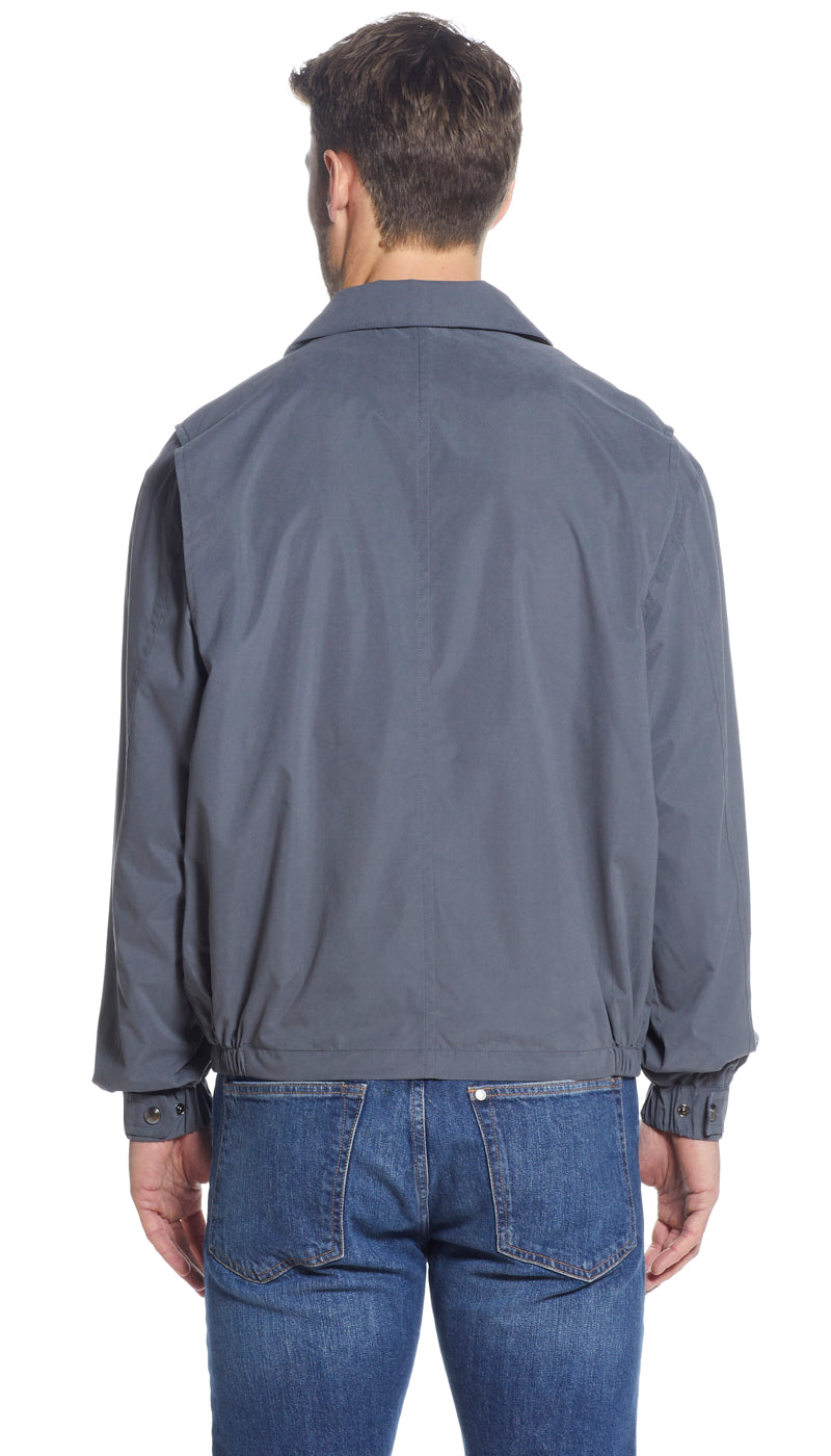 MICROFIBER ELASTIC WAIST BOMBER JACKET